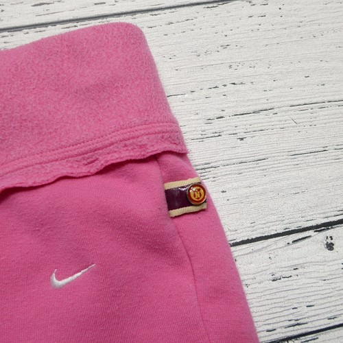 Vintage Nike Sweatpants Girls Size M (8-10) Pink Fleece Athleisure Pants - Picture 5 of 8
