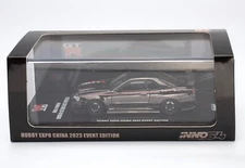 Inno64 1:64 Nissan GT-R R34 Nismo R-Tune Black Chrome Hobby Expo CHINA 2023