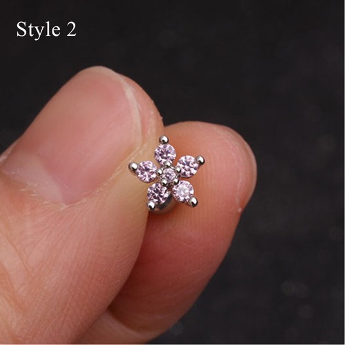 Ear Jewelry Cubic Zircon Stud Earring Ear Studs Screw Back Gold Silver Elegant - Picture 25 of 31