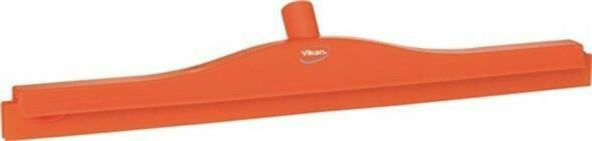 Vikan 7714/7 Rubber Polypropylene Frame Double Blade Squeegee, 24"", Orange