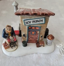 Lemax Icy Perch Enchanted Forest Lighted Shack Org Box Battery Operated 2001