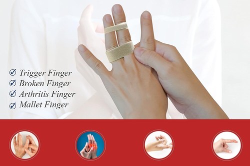 Finger Buddy Wraps 3 Stück Fingerschienen Tape für Holzhammer, verklemmt, geschwollen - Bild 2 von 16