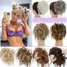 Real as Human Messy Bun X-LARGE Hair Piece Scrunchie Updo Wrap Hair Extensions