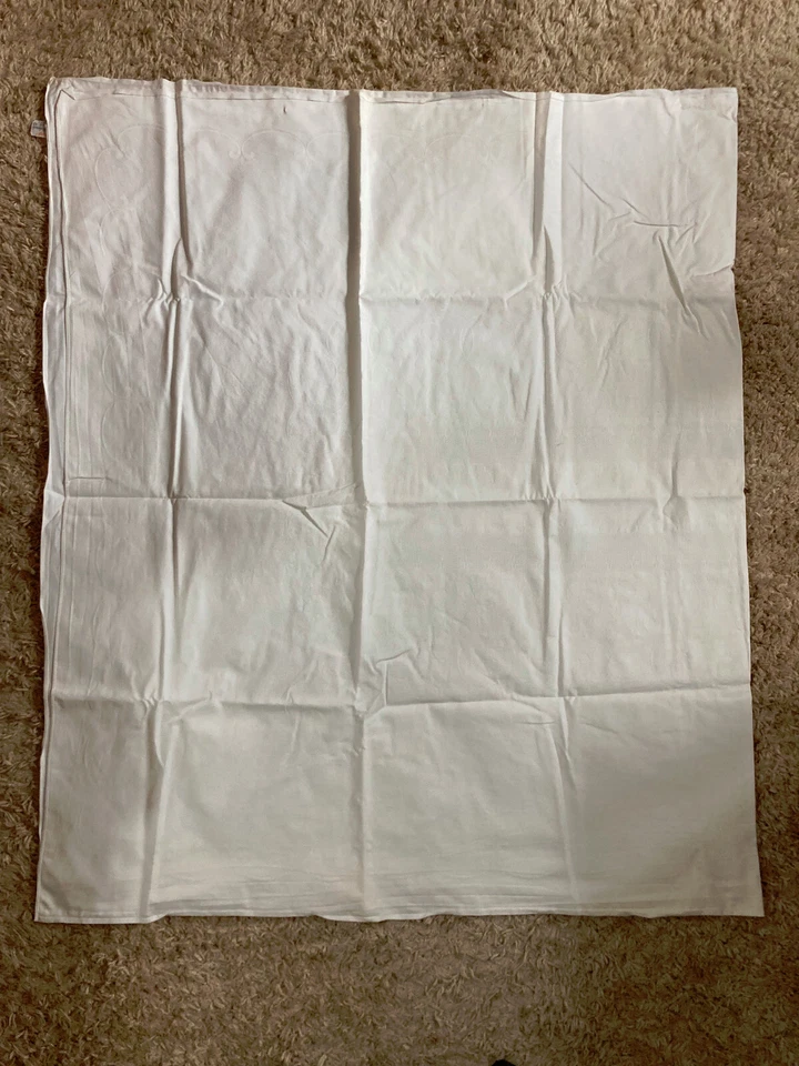 2 XL Tischtücher aus OMAs Haushalt WEISS Baumwolle smail 125x215 / 130x280 RETRO - Bild 2 von 4