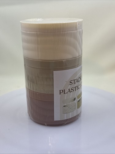 Lote de 3 almacenes de plástico apilables, decorativos redondos 3 colores. ¡Envío a Estados Unidos! - Imagen 3 de 11