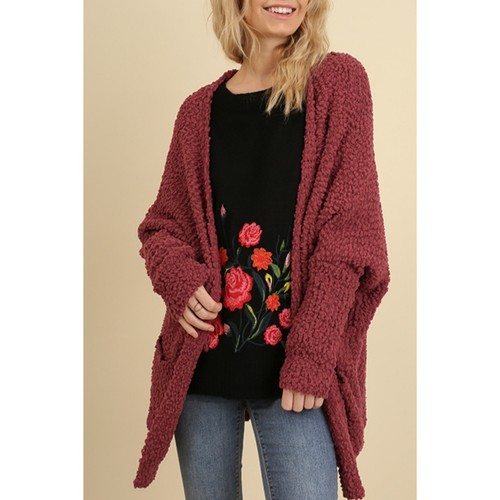 Popcorn Cardigan Sweater Pockets | eBay