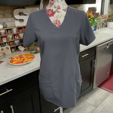 WonderWink Womens Size Small Scrub Top Modern Fit Style 6255 Gray W123