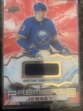 Mattias Samuelsson 2021-22 Ud Ice Hockey Premieres Jersey Patch