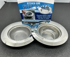 2Pack 4.5" Kitchen Sink Strainer Stopper Stainless Steel Drain Basket Waste Plug