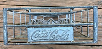 r*3様 Coca-Cola　ヴィンテージ・ワイヤーラック Vintage 1950s Coca Cola Metal Wire Crate Rack Holds 24 (6oz