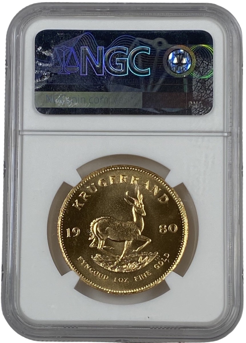 1980 Error Doubled Die Obverse South Africa Gold Krugerrand NGC MS