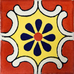 Mexican Tile Folk Art Handmade Talavera Backsplash Handpainted Mosaic # C345 
