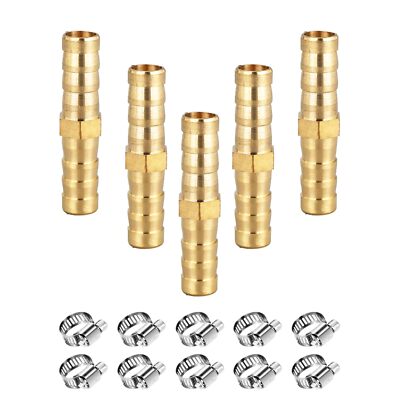 Hose Barb Fitting 3/4'' Hose IDHex Union Brass Fitting Water/Fuel/Air with 10 ...