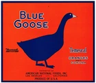 CRATE LABEL VINTAGE BLUE GOOSE RIVERSIDE CORONA 1940S ORIGINAL HIGH CONTRAST