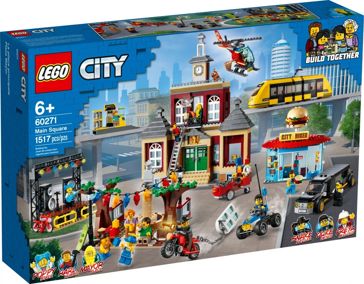 LEGO 60271, City, Main Square, NEW Sealed Box, US Seller, 1517 pcs.  Retired!