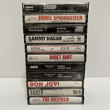 Vintage Lot of 11 ROCK Cassettes Jovi Sting Springsteen Hagar Twisted Sister EUC