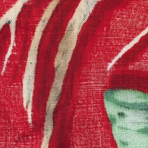 Vtg 50's Indian Head Inc. Red White Sticks Green Bows Christmas Fabric 51” X 62” - Picture 6 of 6
