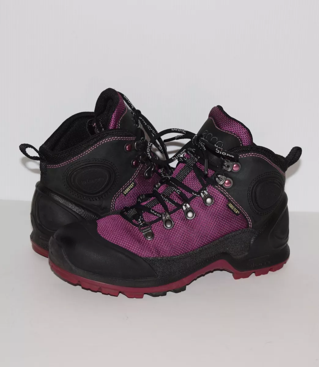 Afslut krøllet forening ECCO Biom Gore-Tex Terrain Akka Waterproof Purple Black Hiking Shoes Size  37 | eBay