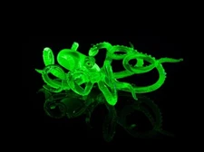 Uranium Glass Octopus Pendant Uranium Vaseline Glass Figurine Octopus Glass UV