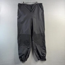 Goretex Pants Mens Large Black Waterproof Rain Outdoor Elastic Waist Drawstring