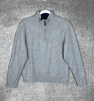 Lands End Bedford Rib 1/4 Zip Pullover Sweater Mens Size Small