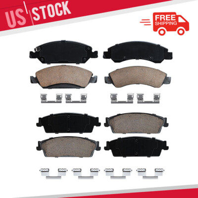 Front + Rear Ceramic Brake Pads for Avalanche Silverado Suburban GMC Sierra 1500