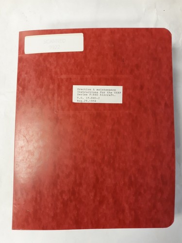 Republic USAF Series F-84G Aircraft Erection & Maintenance Instructions Copy - Picture 2 of 12