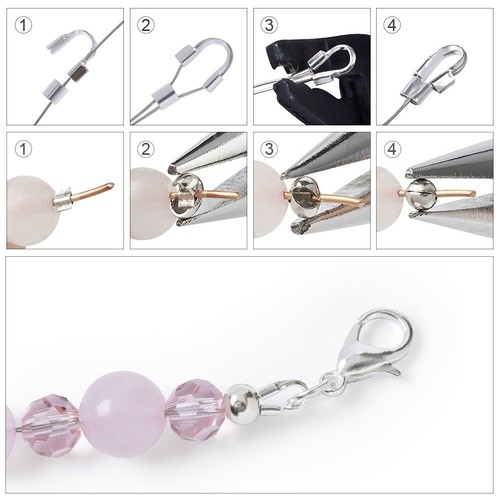 1 Set Crimp Beads Cover Iron Bead Tips Knot Covers Wire Guardians Findings Set - Picture 7 of 12