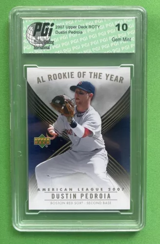 2007 Dustin Pedroia Upper Deck MLB Rookie Of The Year #ROY-AL RC Gem Mint 10