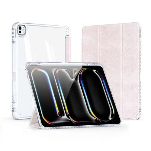 Clear Case For iPad Pro/Air 13/11 2024 Auto Sleep Magnetic Closure Leather Cover - Picture 8 of 15