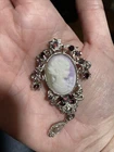 Cameo Brooch Vintage Lady Pin Brooch Bouquet Victorian Costume Cameo Jewelry