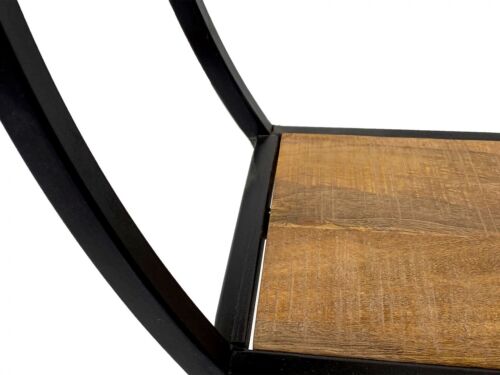 Wandregal Hängeregal Bücher Regal Bücherbord 80 x 80 x 20 cm Metall schwarz Holz - Bild 8 von 9
