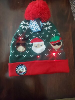 New Unisex Christmas  light up hat Christmas Gift Xmas Hat LED Light up Color Changing Santa  main image 4