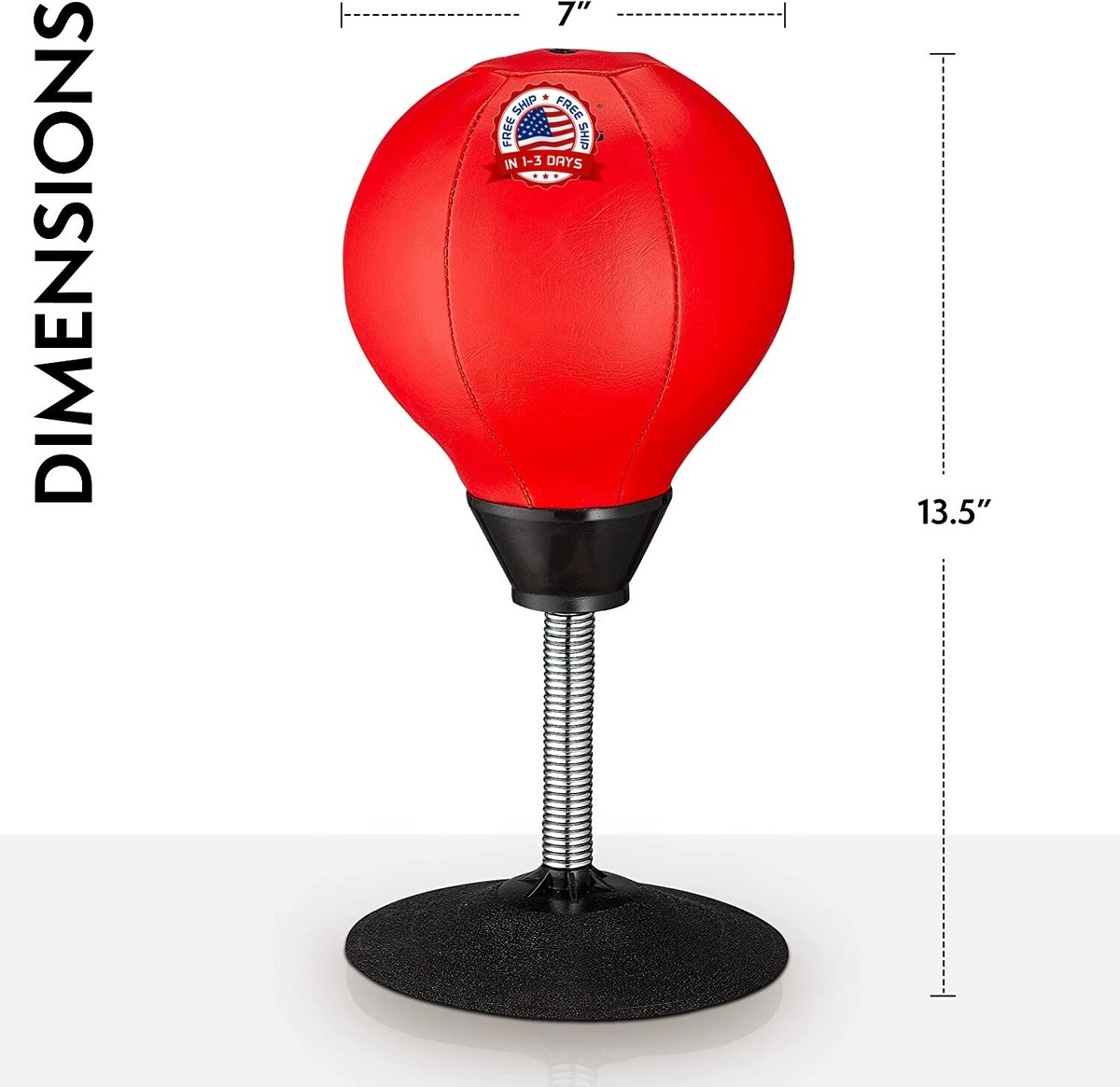 Saco De Boxeo De Escritorio - Bola De Estrés Con Ventosa Para Oficina Y Hogar, Regalo Divertido