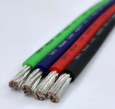 SKY HIGH CAR AUDIO "TINNED" 8 GAUGE OFC POWER WIRE BY THE FOOT 