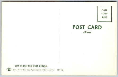 Postcard Out Where the West Begins Poem by Arthur Chapman Wyoming Travel - Picture 2 of 2