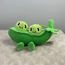 Target Green Pea Pod Plush Stuffed Animal Toy Retro Veggie Ribbed