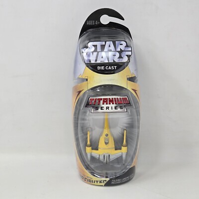 Hasbro Star Wars Titanium Naboo Fighter Die Cast Micro Machines Galoob New 2005