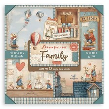Stamperia 12x12 Maxi Pad 22 S/S Sheets - Family, SBBXLB33
