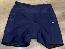 Bikewa Cycling Women’s Lg Padded Black Shorts W Zipper Pockets W 26 In 4.5” NWOT