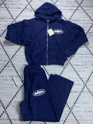 Corteiz Tracksuit Island Puff Blue Cotton Pockets Jogger Pant