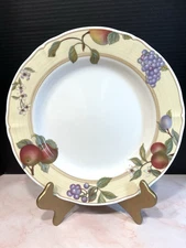 Chop Plate Large Homecraft Fruit On Cream Rim, Scalloped Large Chop Plate