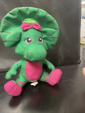 Barney  Friends Baby Bop Plush 8 Inches Green Purple Toy TV Show Doll Kids