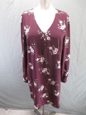 Loft Size 8 Womens Multicolor Floral V Neck Long Sleeve A Line Beauty Dress 467