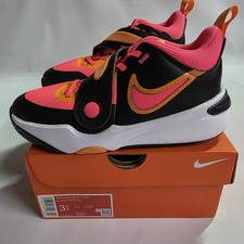 Kids Nike Sneakers Size 3.5Y Team Hustle D 11 Basketball Shoes Black Orange New