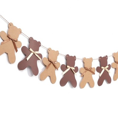 We Can Bearly Wait Teddy Bear Garland -Teddy Bear or Gender Reveal Banner, We...