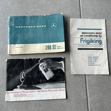 1968 Mercedes Benz 280SE Coupe & Conv owner's manual Frigiking