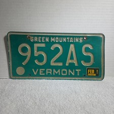Vintage 1987 Vermont License Plate