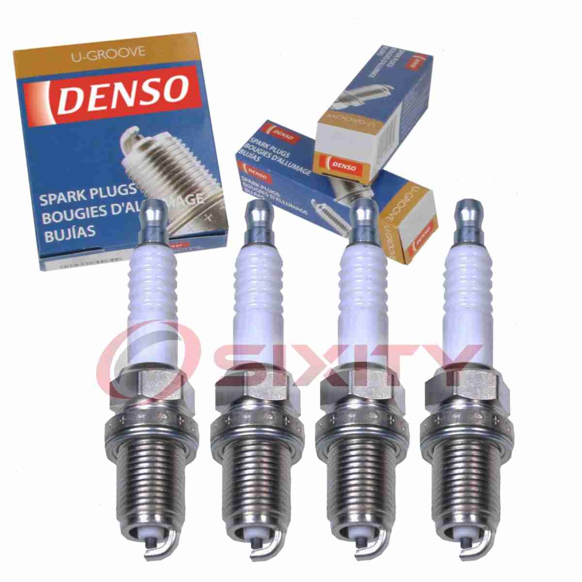 4 pc Denso Standard U-Groove Spark Plugs for 1999-2002 Saab 9-3 2.0L L4 wx