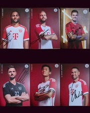 6 FC Bayern Autogrammkarten original unterschrieben 